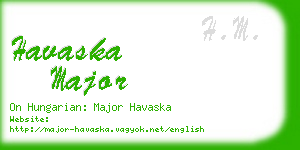 havaska major business card